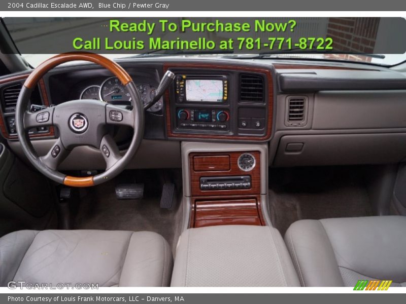 Blue Chip / Pewter Gray 2004 Cadillac Escalade AWD