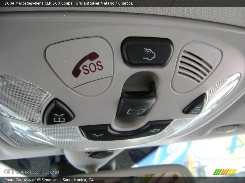 Brilliant Silver Metallic / Charcoal 2004 Mercedes-Benz CLK 500 Coupe