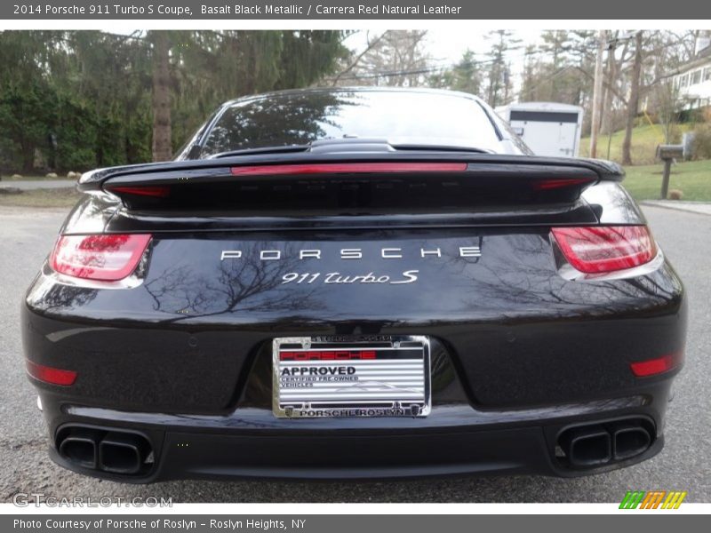 Basalt Black Metallic / Carrera Red Natural Leather 2014 Porsche 911 Turbo S Coupe