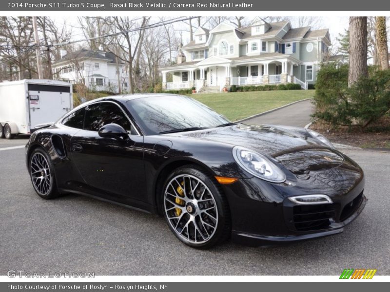 Basalt Black Metallic / Carrera Red Natural Leather 2014 Porsche 911 Turbo S Coupe