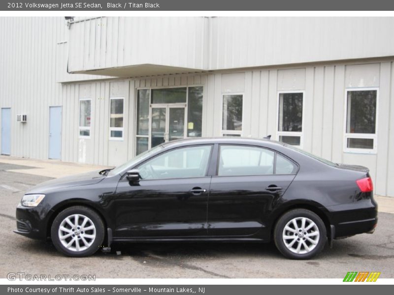 Black / Titan Black 2012 Volkswagen Jetta SE Sedan