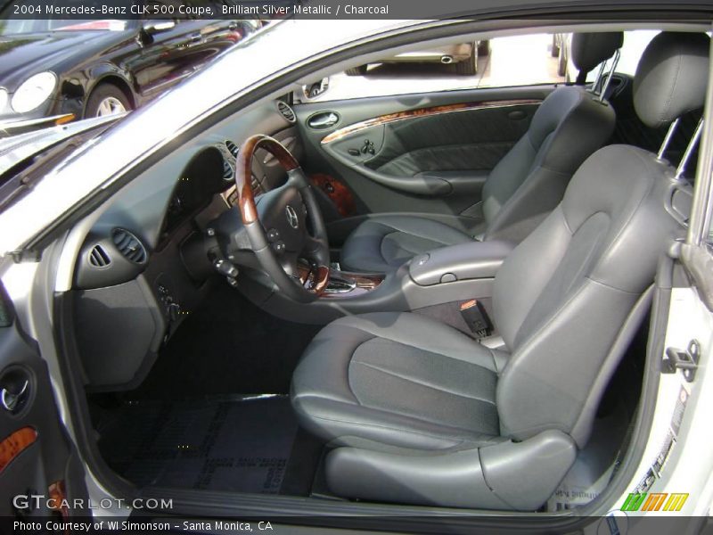 Brilliant Silver Metallic / Charcoal 2004 Mercedes-Benz CLK 500 Coupe