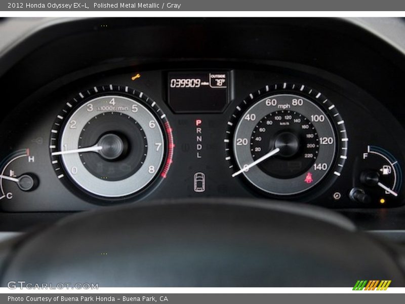 Polished Metal Metallic / Gray 2012 Honda Odyssey EX-L