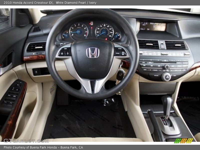 White Diamond Pearl / Ivory 2010 Honda Accord Crosstour EX