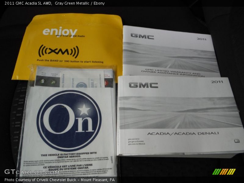 Gray Green Metallic / Ebony 2011 GMC Acadia SL AWD
