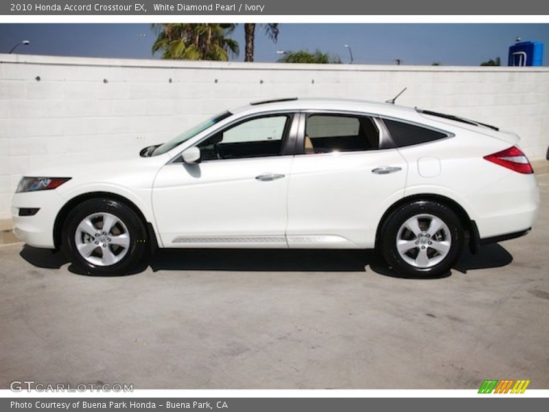 White Diamond Pearl / Ivory 2010 Honda Accord Crosstour EX