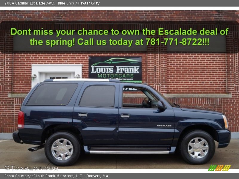 Blue Chip / Pewter Gray 2004 Cadillac Escalade AWD
