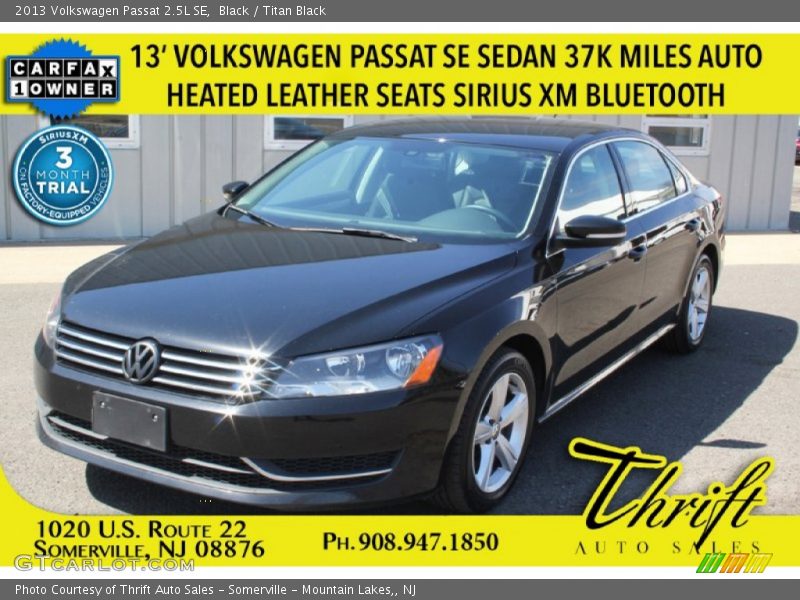 Black / Titan Black 2013 Volkswagen Passat 2.5L SE