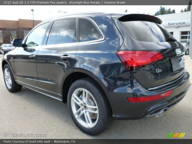 Moonlight Blue Metallic / Chestnut Brown 2015 Audi Q5 3.0 TFSI Premium Plus quattro