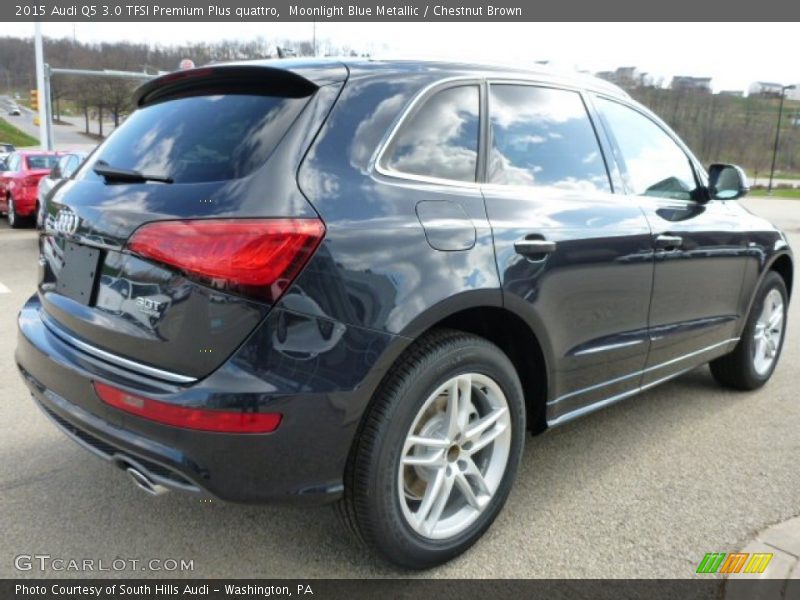 Moonlight Blue Metallic / Chestnut Brown 2015 Audi Q5 3.0 TFSI Premium Plus quattro