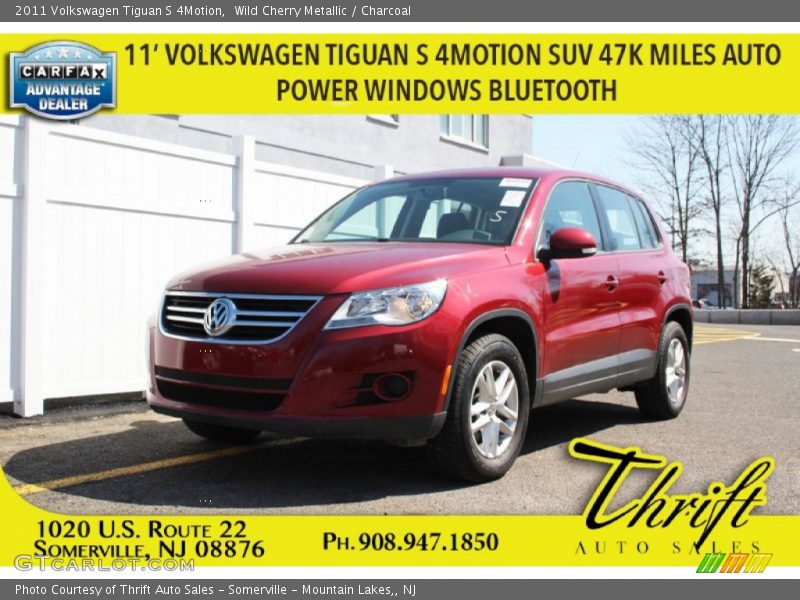 Wild Cherry Metallic / Charcoal 2011 Volkswagen Tiguan S 4Motion