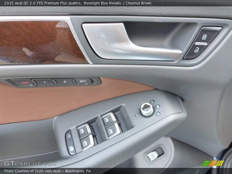Moonlight Blue Metallic / Chestnut Brown 2015 Audi Q5 3.0 TFSI Premium Plus quattro