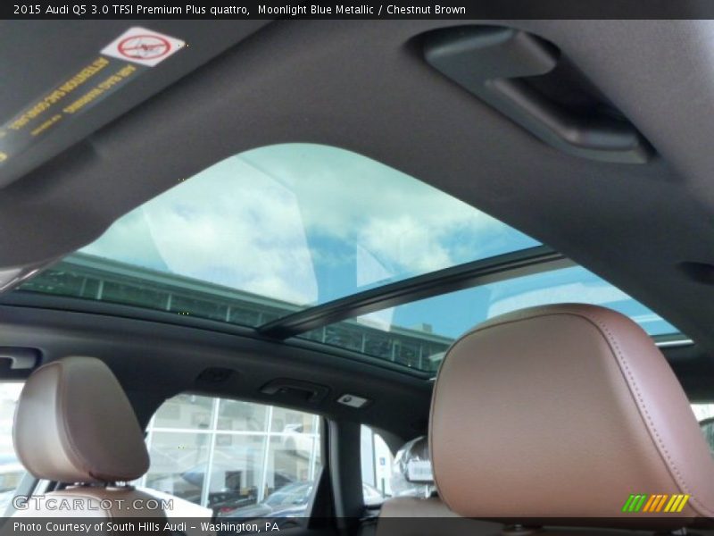 Moonlight Blue Metallic / Chestnut Brown 2015 Audi Q5 3.0 TFSI Premium Plus quattro