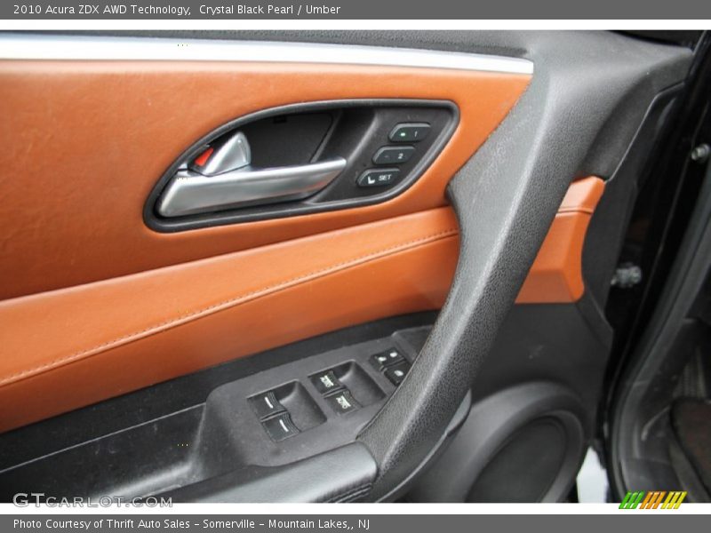 Crystal Black Pearl / Umber 2010 Acura ZDX AWD Technology