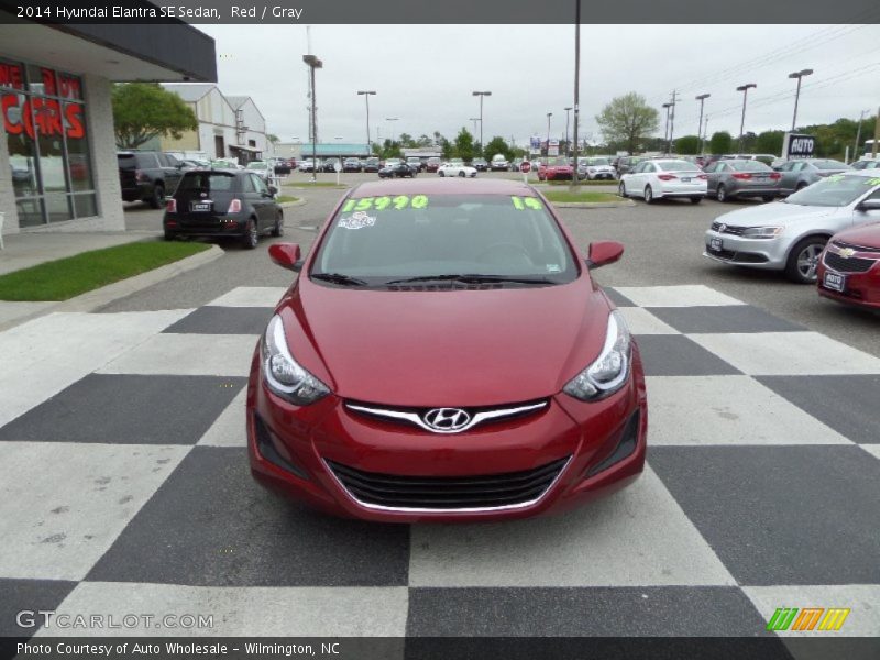Red / Gray 2014 Hyundai Elantra SE Sedan