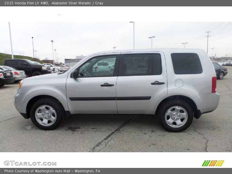Alabaster Silver Metallic / Gray 2015 Honda Pilot LX 4WD