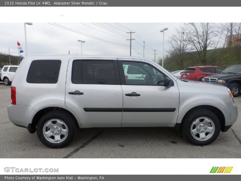 Alabaster Silver Metallic / Gray 2015 Honda Pilot LX 4WD