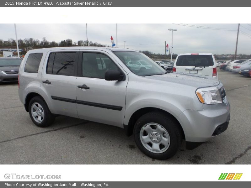 Alabaster Silver Metallic / Gray 2015 Honda Pilot LX 4WD