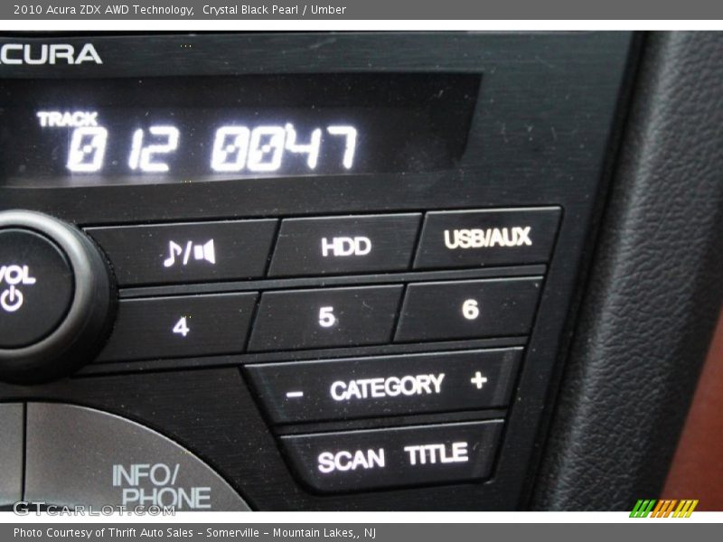 Crystal Black Pearl / Umber 2010 Acura ZDX AWD Technology