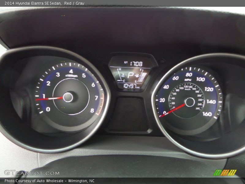 Red / Gray 2014 Hyundai Elantra SE Sedan