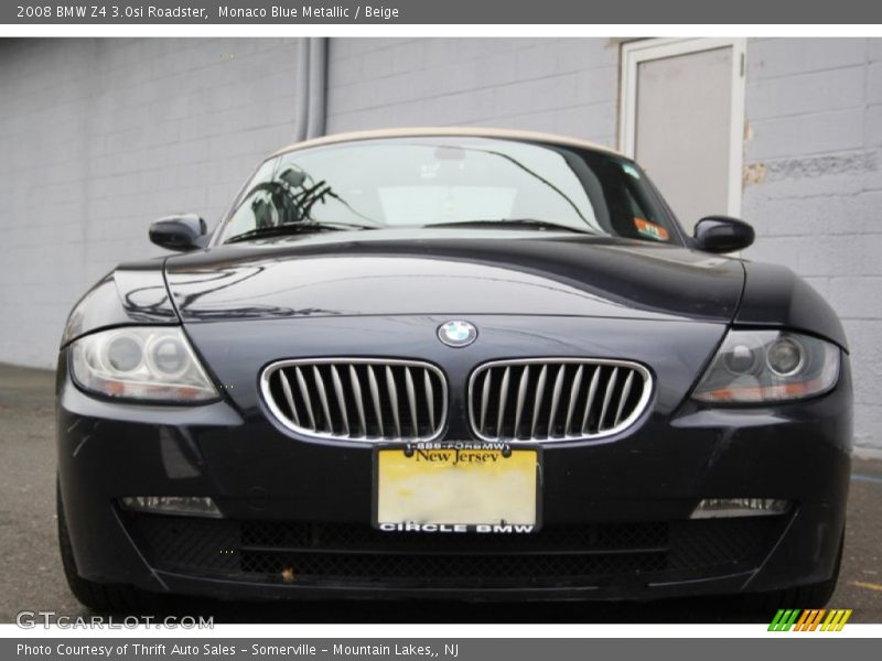 Monaco Blue Metallic / Beige 2008 BMW Z4 3.0si Roadster
