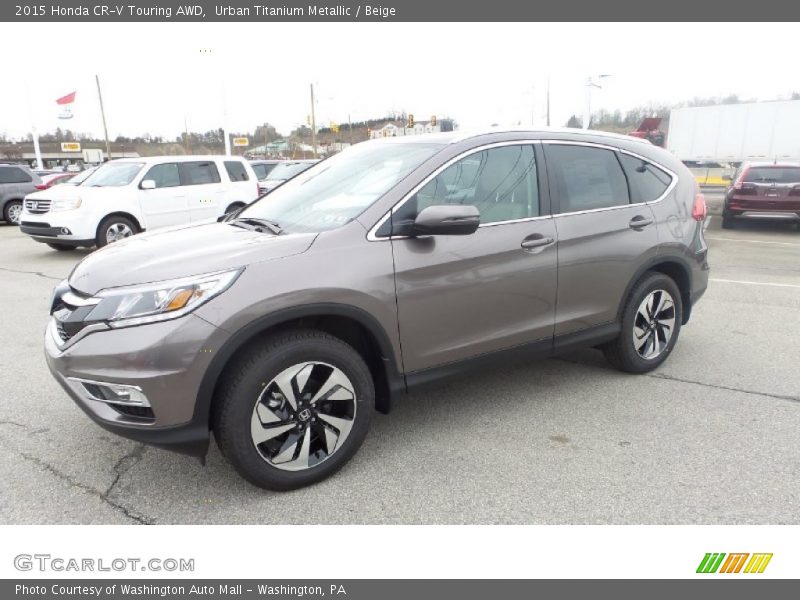 Urban Titanium Metallic / Beige 2015 Honda CR-V Touring AWD