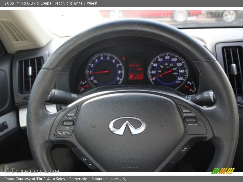 Moonlight White / Wheat 2009 Infiniti G 37 x Coupe