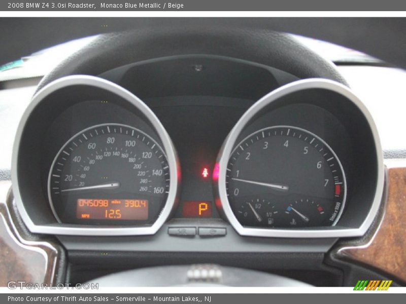 Monaco Blue Metallic / Beige 2008 BMW Z4 3.0si Roadster