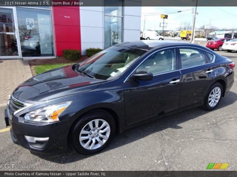 Storm Blue / Beige 2015 Nissan Altima 2.5 S