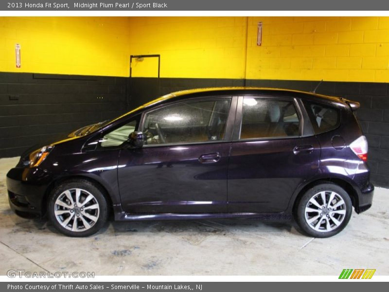 Midnight Plum Pearl / Sport Black 2013 Honda Fit Sport