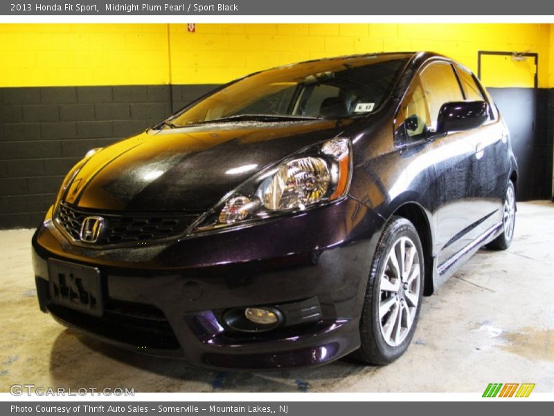 Midnight Plum Pearl / Sport Black 2013 Honda Fit Sport
