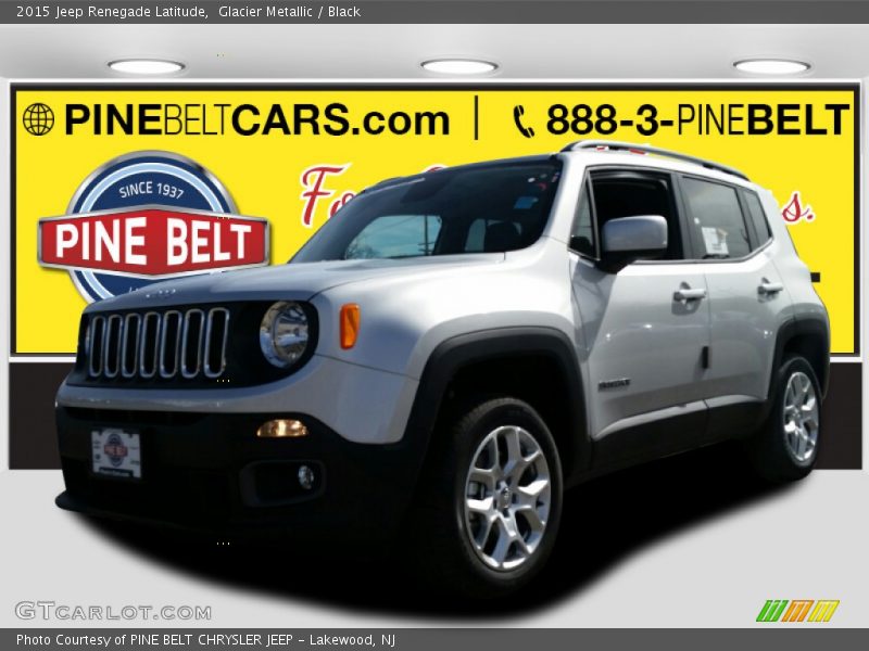 Glacier Metallic / Black 2015 Jeep Renegade Latitude