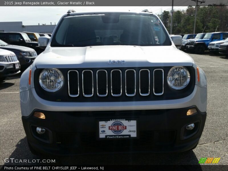 Glacier Metallic / Black 2015 Jeep Renegade Latitude