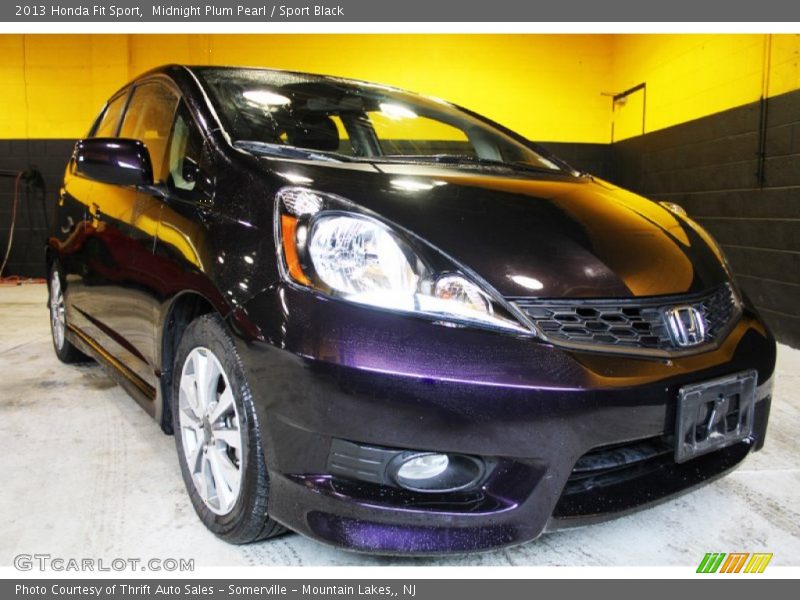 Midnight Plum Pearl / Sport Black 2013 Honda Fit Sport