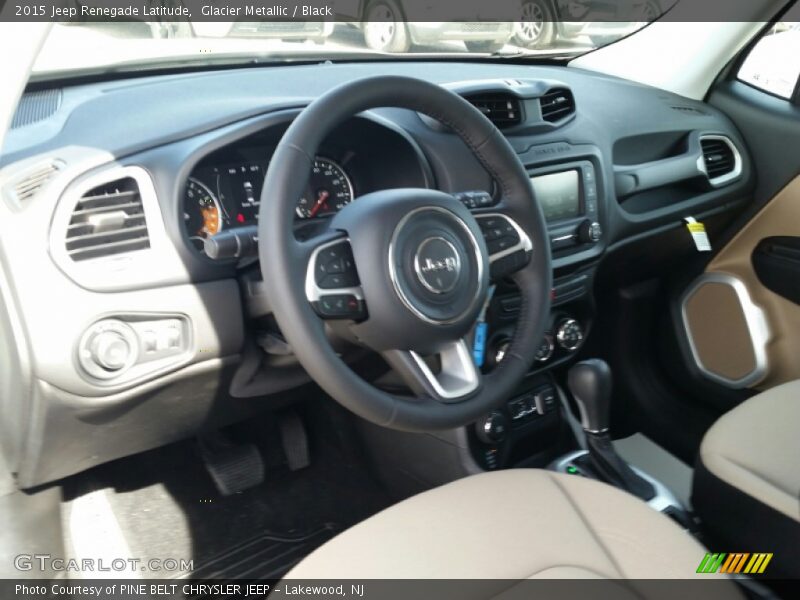 Glacier Metallic / Black 2015 Jeep Renegade Latitude