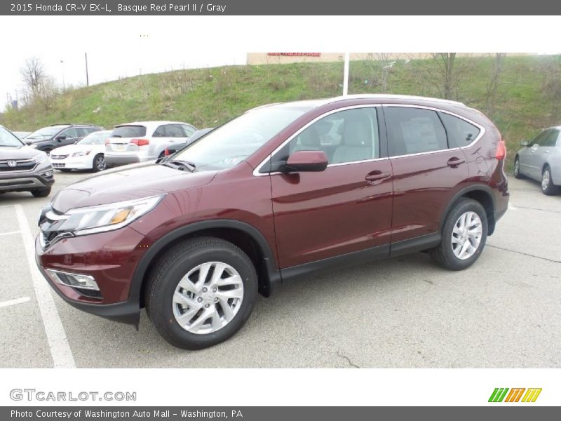 Basque Red Pearl II / Gray 2015 Honda CR-V EX-L