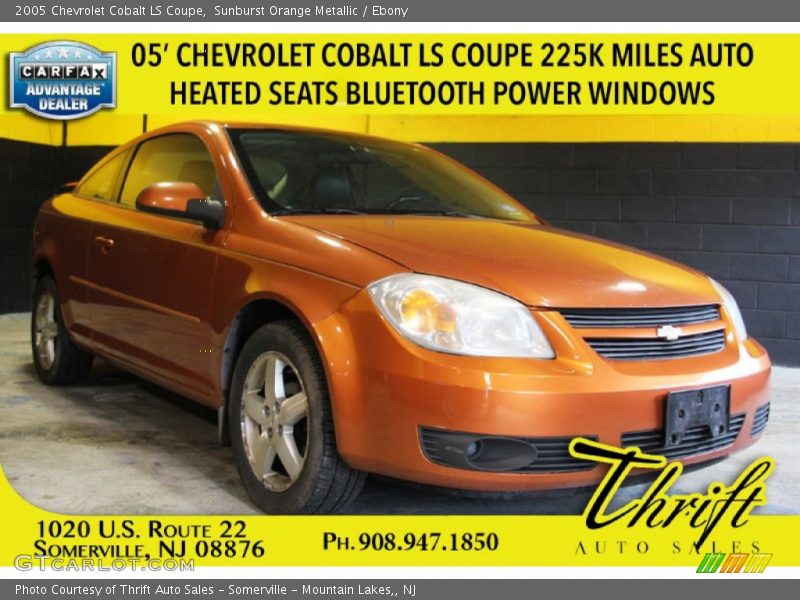 Sunburst Orange Metallic / Ebony 2005 Chevrolet Cobalt LS Coupe