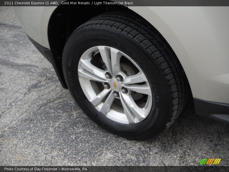 Gold Mist Metallic / Light Titanium/Jet Black 2011 Chevrolet Equinox LS AWD