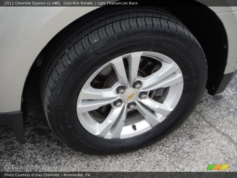 Gold Mist Metallic / Light Titanium/Jet Black 2011 Chevrolet Equinox LS AWD