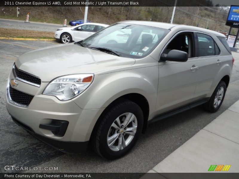 Gold Mist Metallic / Light Titanium/Jet Black 2011 Chevrolet Equinox LS AWD