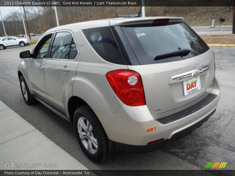 Gold Mist Metallic / Light Titanium/Jet Black 2011 Chevrolet Equinox LS AWD
