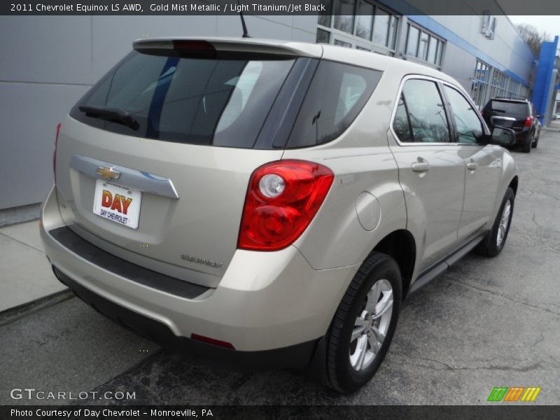 Gold Mist Metallic / Light Titanium/Jet Black 2011 Chevrolet Equinox LS AWD