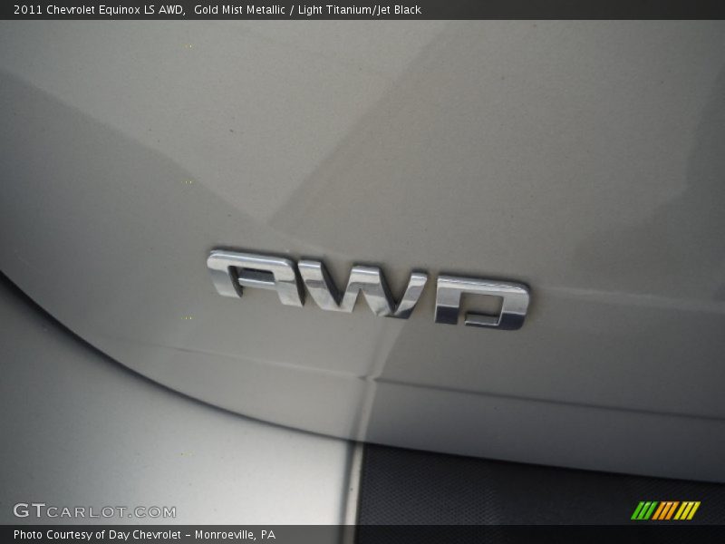 Gold Mist Metallic / Light Titanium/Jet Black 2011 Chevrolet Equinox LS AWD