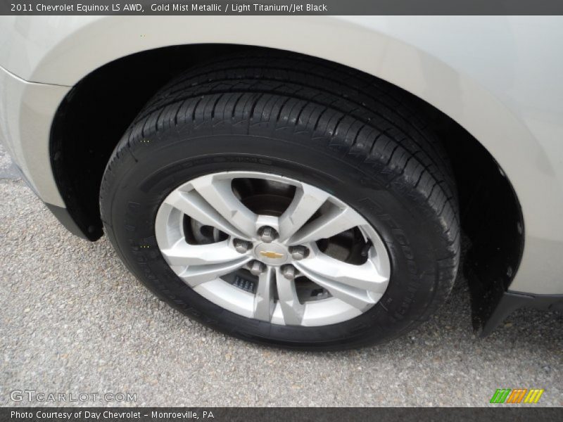 Gold Mist Metallic / Light Titanium/Jet Black 2011 Chevrolet Equinox LS AWD