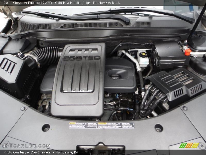Gold Mist Metallic / Light Titanium/Jet Black 2011 Chevrolet Equinox LS AWD