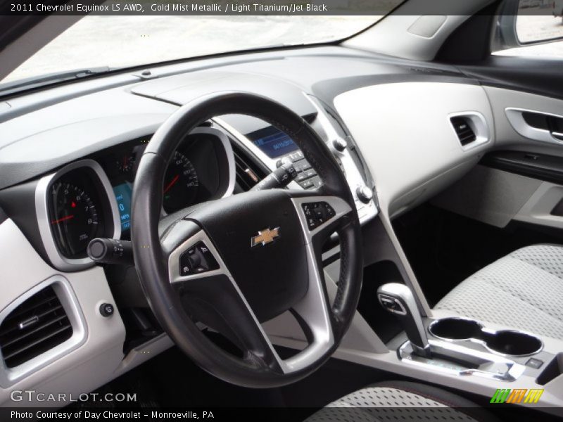 Gold Mist Metallic / Light Titanium/Jet Black 2011 Chevrolet Equinox LS AWD