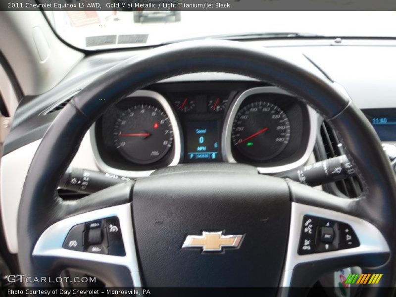 Gold Mist Metallic / Light Titanium/Jet Black 2011 Chevrolet Equinox LS AWD