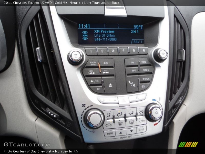 Gold Mist Metallic / Light Titanium/Jet Black 2011 Chevrolet Equinox LS AWD