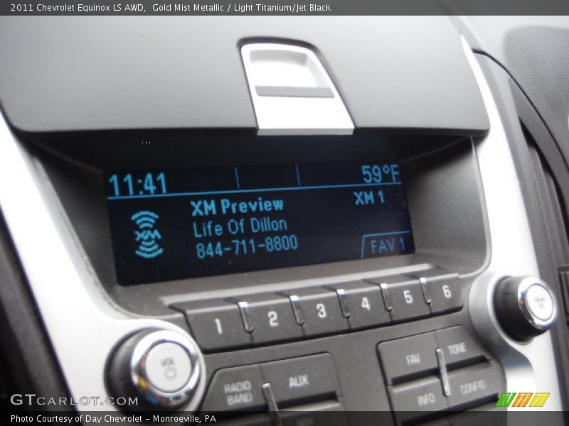 Gold Mist Metallic / Light Titanium/Jet Black 2011 Chevrolet Equinox LS AWD