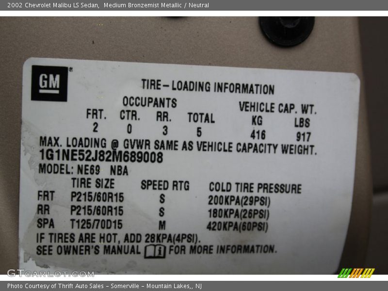 Medium Bronzemist Metallic / Neutral 2002 Chevrolet Malibu LS Sedan